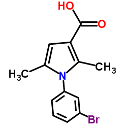 1-(3-Bromophenyl)-2,5-dimethyl-1H-pyrrole-3-carboxylic acid结构式