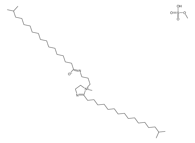 4,5-dihydro-2-isoheptadecyl-1-methyl-1-[3-[(1-oxoisooctadecyl)amino]propyl]-1H-imidazolium methyl sulphate Structure