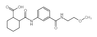 2-[(3-{[(2-Methoxyethyl)amino]carbonyl}anilino)-carbonyl]cyclohexanecarboxylic acid结构式