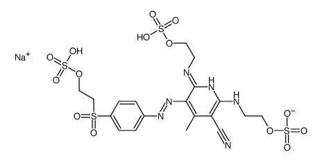 4-methyl-2,6-bis[[2-(sulphooxy)ethyl]amino]-5-[[4-[[2-(sulphooxy)ethyl]sulphonyl]phenyl]azo]nicotinonitrile, sodium salt Structure