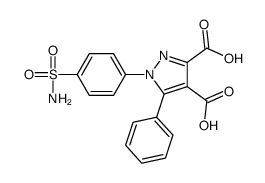 5-phenyl-1-(4-sulfamoylphenyl)pyrazole-3,4-dicarboxylic acid Structure