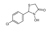 2-(4-chlorophenyl)-3-hydroxy-1,3-thiazolidin-4-one结构式