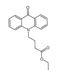 ethyl 4-(9-oxo-9,10-dihydro-10-acridinyl)butanoate结构式