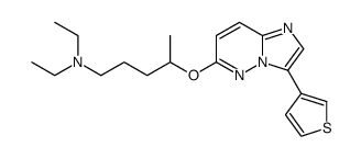 diethyl-[4-(3-thiophen-3-yl-imidazo[1,2-b]pyridazin-6-yloxy)-pentyl]-amine结构式