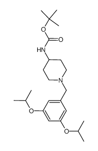 [1-(3,5-diisopropoxy-benzyl)-piperidin-4-yl]-carbamic acid tert-butyl ester Structure