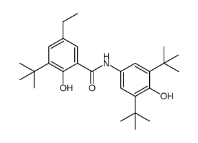 2-hydroxy-3-tert-butyl-5-ethylbenzoic acid N-(4-hydroxy-3,5-di-tert-butylphenyl)amide结构式