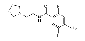 4-amino-2,5-difluoro-N-(2-pyrrolidin-1-ylethyl)benzamide结构式