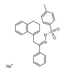 sodium salt of α-(1,2-benzo-1,3-cyclohexadien-3-yl)acetophenone N-tosylhydrazone Structure
