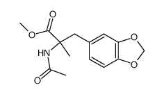 2-Acetylamino-3-benzo[1,3]dioxol-5-yl-2-methyl-propionic acid methyl ester结构式