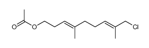 Acetic acid (3E,7E)-9-chloro-4,8-dimethyl-nona-3,7-dienyl ester结构式