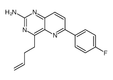 4-but-3-enyl-6-(4-fluoro-phenyl)-pyrido[3,2-d]pyrimidin-2-ylamine结构式