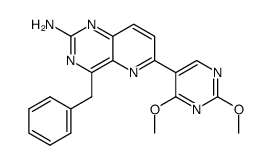 4-benzyl-6-(2,4-dimethoxypyrimidin-5-yl)pyrido[3,2-d]pyrimidin-2-ylamine结构式