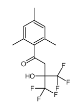 4,4,4-trifluoro-3-hydroxy-3-(trifluoromethyl)-1-(2,4,6-trimethylphenyl)butan-1-one结构式
