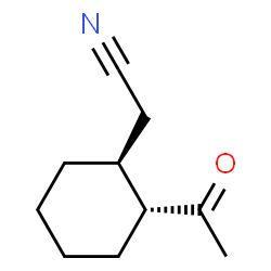 Cyclohexaneacetonitrile, 2-acetyl-, trans- (9CI)结构式