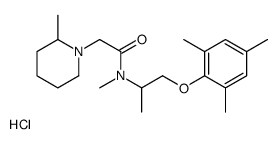 N-methyl-2-(2-methylpiperidin-1-ium-1-yl)-N-[1-(2,4,6-trimethylphenoxy)propan-2-yl]acetamide,chloride结构式