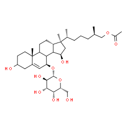 [(25R)-26-(Acetyloxy)-3β,15α-dihydroxycholest-5-en-7α-yl] β-D-galactopyranoside Structure