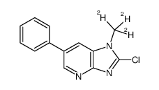 2-CHLORO-1-(TRIDEUTEROMETHYL)-6-PHENYLIMIDAZO(4,5-B)PYRIDINE Structure