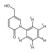 5-(hydroxymethyl)-1-(2,3,4,5,6-pentadeuteriophenyl)pyridin-2-one Structure