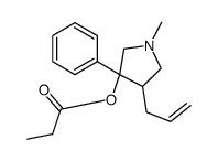 1-methyl-3-phenyl-4-prop-2-enyl-pyrrolidin-3-ol, propanoate structure