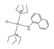 trans-chloro(1-naphthylamido)bis(triethylphosphine)platinum(II) Structure