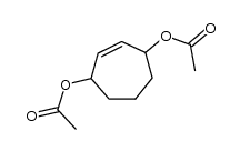 1,4-diacetoxy-2-cycloheptene Structure