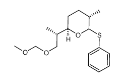 (3S,6R)-6-((S)-1-(methoxymethoxy)propan-2-yl)-3-methyl-2-(phenylthio)tetrahydro-2H-pyran结构式