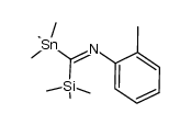 2-methyl-N-((trimethylsilyl)(trimethylstannyl)methylene)aniline Structure