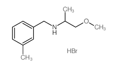 (2-Methoxy-1-methyl-ethyl)-(3-methyl-benzyl)-amine hydrobromide结构式