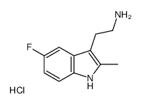 2-(5-FLUORO-2-METHYLINDOL-3-YL)ETHYLAMINE HYDROCHLORIDE结构式