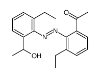 1-[3-ethyl-2-[[2-ethyl-6-(1-hydroxyethyl)phenyl]diazenyl]phenyl]ethanone Structure