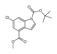 1-O-tert-butyl 4-O-methyl 6-chloroindole-1,4-dicarboxylate结构式