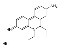 5,6-diethylphenanthridin-5-ium-3,8-diamine,bromide Structure