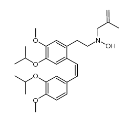 (Z)-2-[2-(3-isopropoxy-4-methoxystyryl)-4-isopropoxy-5-methoxyphenyl]-N-hydroxy-2-methylprop-2-en-1-amine结构式