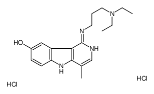 1-[3-(diethylamino)propylamino]-4-methyl-5H-pyrido[4,3-b]indol-8-ol,dihydrochloride Structure