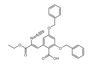 ethyl 2-azido-3-(2-carboxy-3,5-dibenzyloxyphenyl)-propenoate Structure