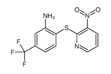 2-(3-nitropyridin-2-yl)sulfanyl-5-(trifluoromethyl)aniline Structure