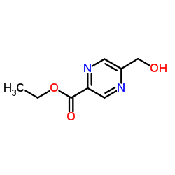 5-HydroxyMethyl-pyrazine-2-carboxylic acid ethyl ester structure