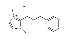 1,3-dimethyl-2-(3-phenylpropyl)-1H-imidazolium iodide结构式