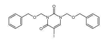 1,3-bis(benzyloxymethyl)-5-iodopyrimidine-2,4(1H,3H)-dione Structure