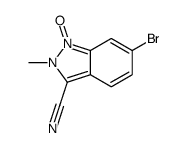 6-bromo-2-methyl-1-oxido-indazol-1-ium-3-carbonitrile Structure
