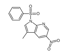 3-Methyl-5-nitro-1-(phenylsulfonyl)-1H-pyrrolo[2,3-b]pyridine Structure