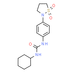 3-环己基-1-[4-(1,1-二氧代-1λ6,2-噻唑烷-2-基)苯基]脲结构式