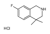 7-fluoro-4,4-dimethyl-1,2,3,4-tetrahydroisoquinoline hydrochloride Structure
