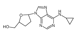 [(2S,5R)-5-[6-(cyclopropylamino)purin-9-yl]oxolan-2-yl]methanol结构式