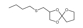 2-((butylthio)methyl)-1,4,6-trioxaspiro[4.4]nonane结构式