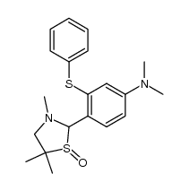 2-(4-(dimethylamino)-2-(phenylthio)phenyl)-3,5,5-trimethylthiazolidine 1-oxide结构式