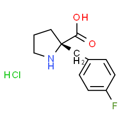 (2S)-2-[(4-fluorophenyl)methyl]pyrrolidine-2-carboxylic acid;hydrochloride结构式