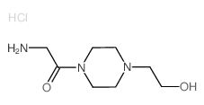 2-Amino-1-[4-(2-hydroxyethyl)-1-piperazinyl]-1-ethanone hydrochloride结构式