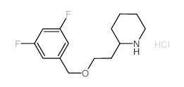 2-{2-[(3,5-Difluorobenzyl)oxy]ethyl}piperidine hydrochloride Structure