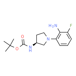 (S)-tert-Butyl 1-(2-amino-3-fluorophenyl)pyrrolidin-3-ylcarbamate structure